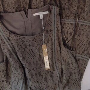 Women's LC Lauren Conrad Dress Above Knee Sz 12 Olive Green (D1)